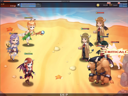 Screenshot of D.N.Age gameplay showing in-action mechanics