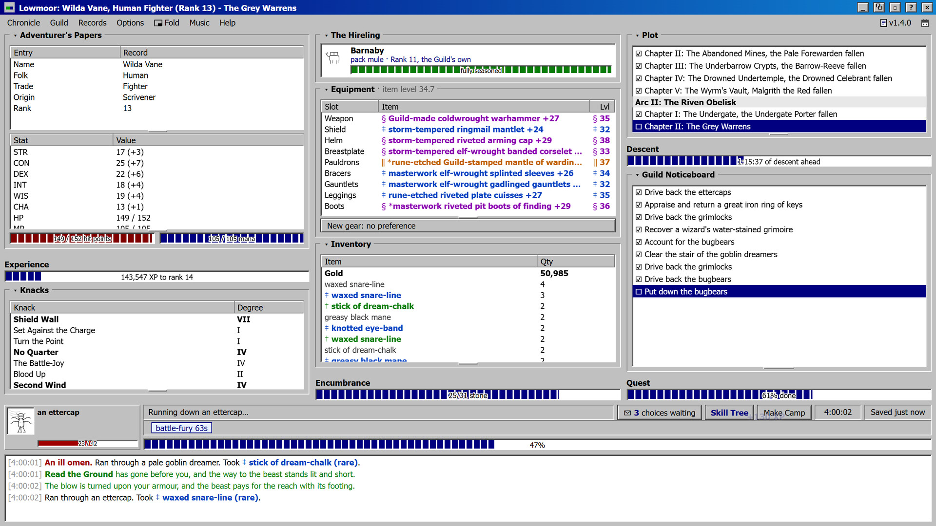 Lowmoor Idle RPG: An Adventurer's Chronicle screenshot 1