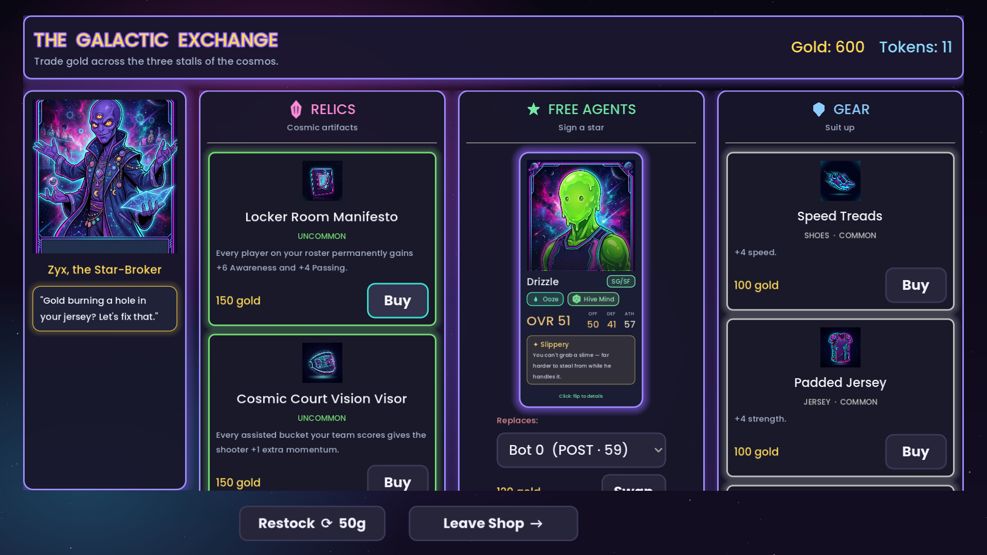 Cosmic Crossover: Roguelike Basketball screenshot 5