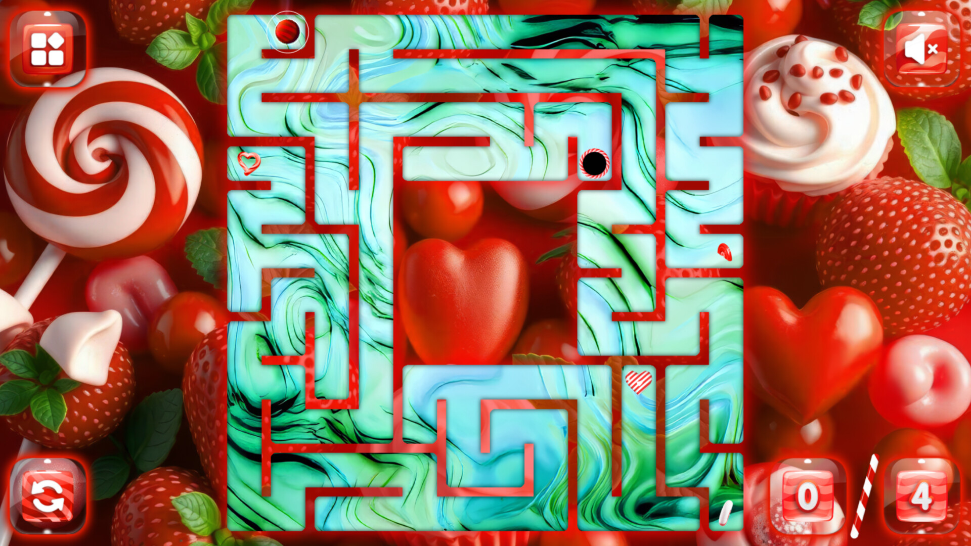 Sweetie Candy Maze: Crimson Strawberry screenshot #2