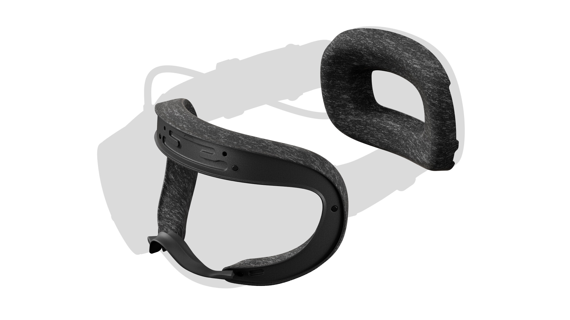 Valve's Steam Frame Accessory Replacement Kit, showing the spare face gasket, head cushion and light blocker
