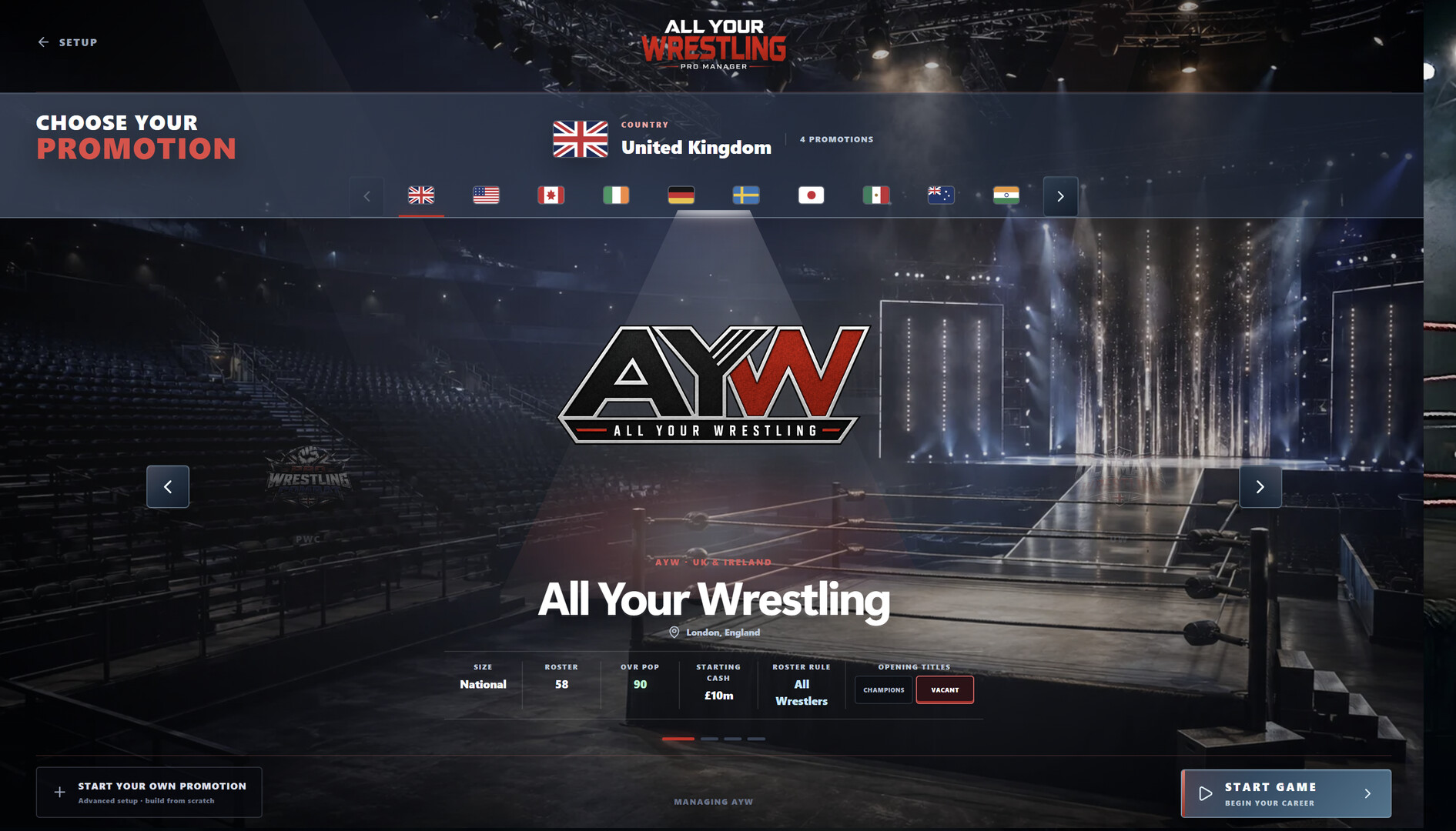 All Your Wrestling Pro Manager screenshot