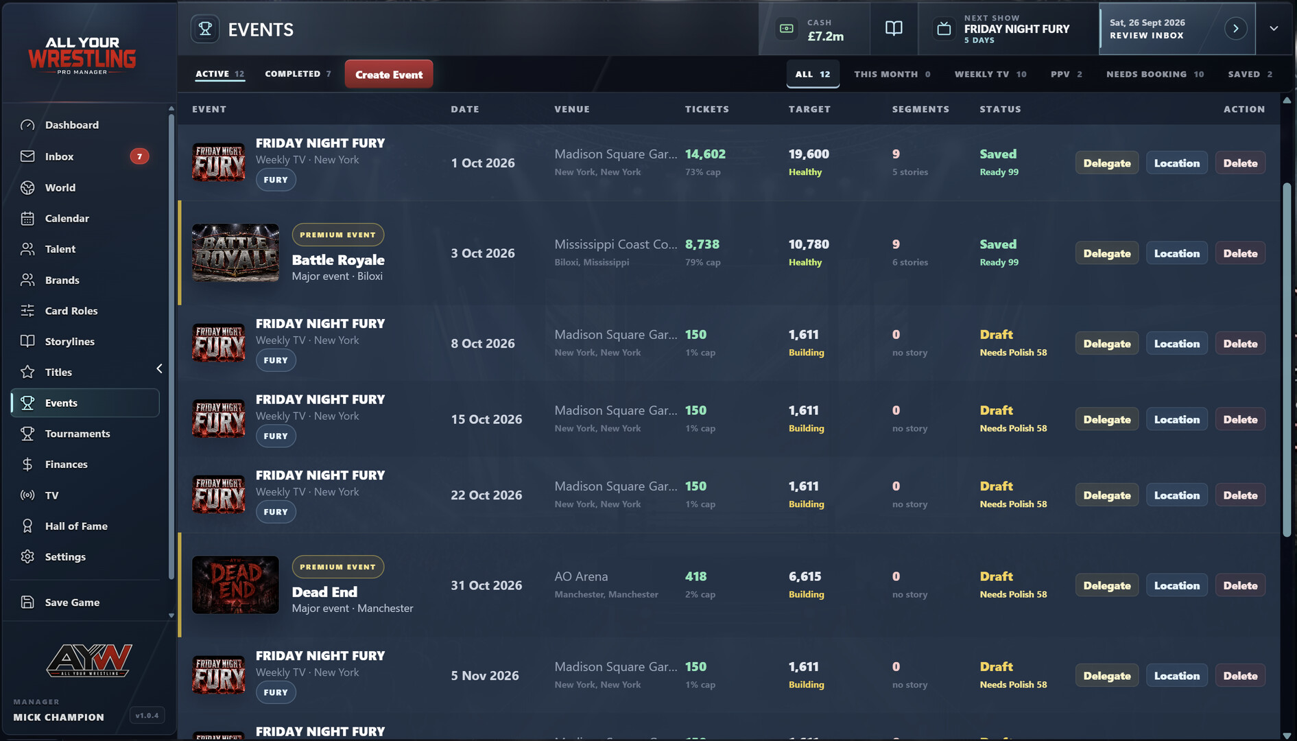 All Your Wrestling Pro Manager – Screenshot 8