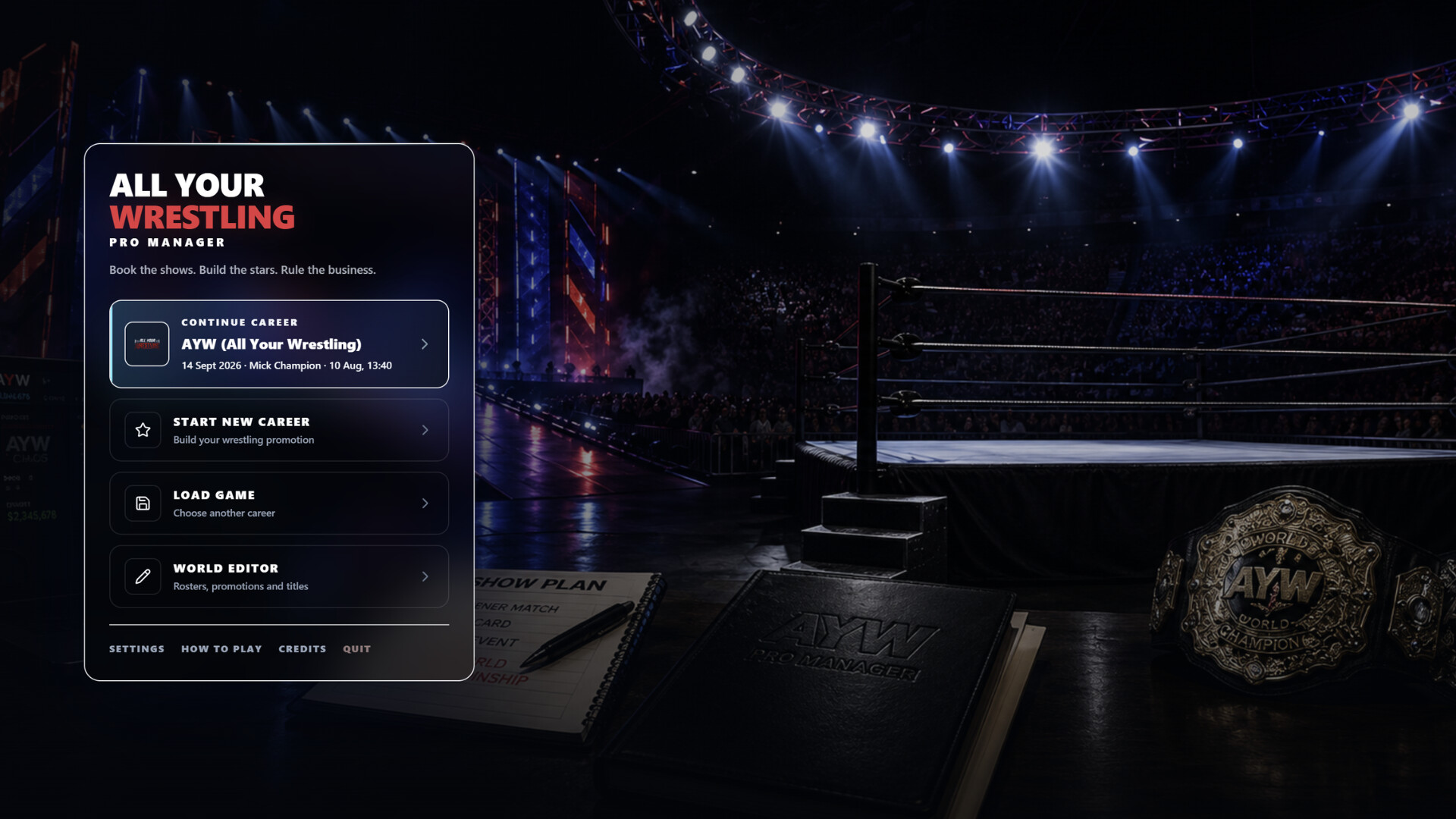 All Your Wrestling Pro Manager 스크린샷 1
