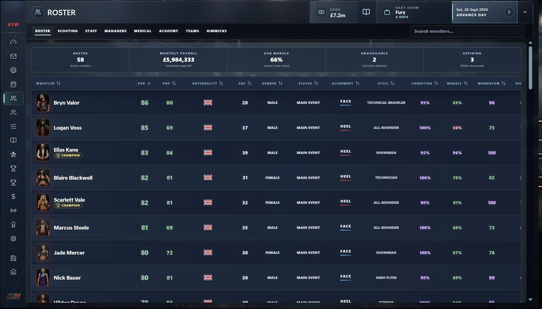 All Your Wrestling Pro Manager – Screenshot 5