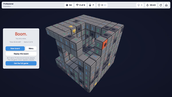 Cube Sweeper: 3D Minesweeper Demo 스크린샷 4