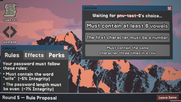 Password Not Valid Screenshot