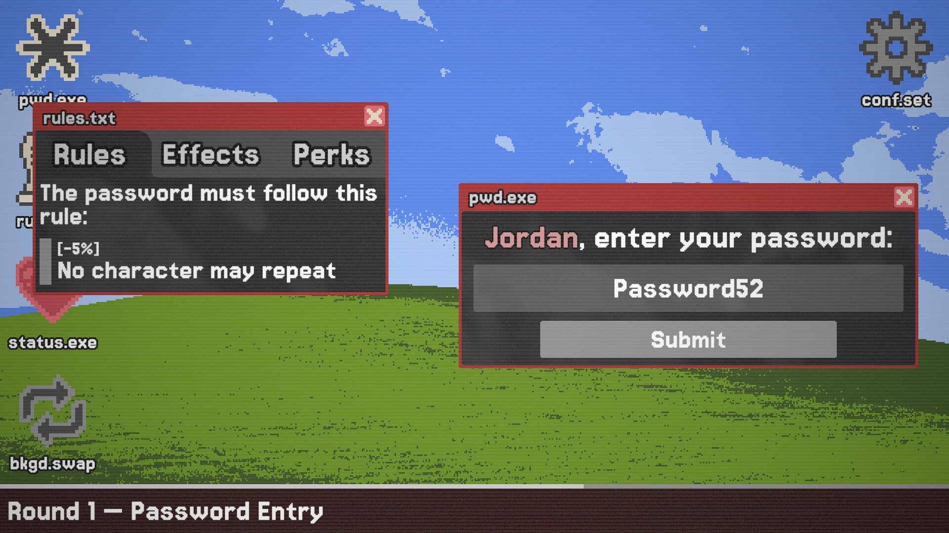 Password Not Valid – Screenshot 7