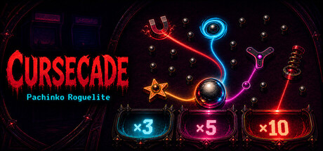 CURSECADE: Pachinko Roguelite header art