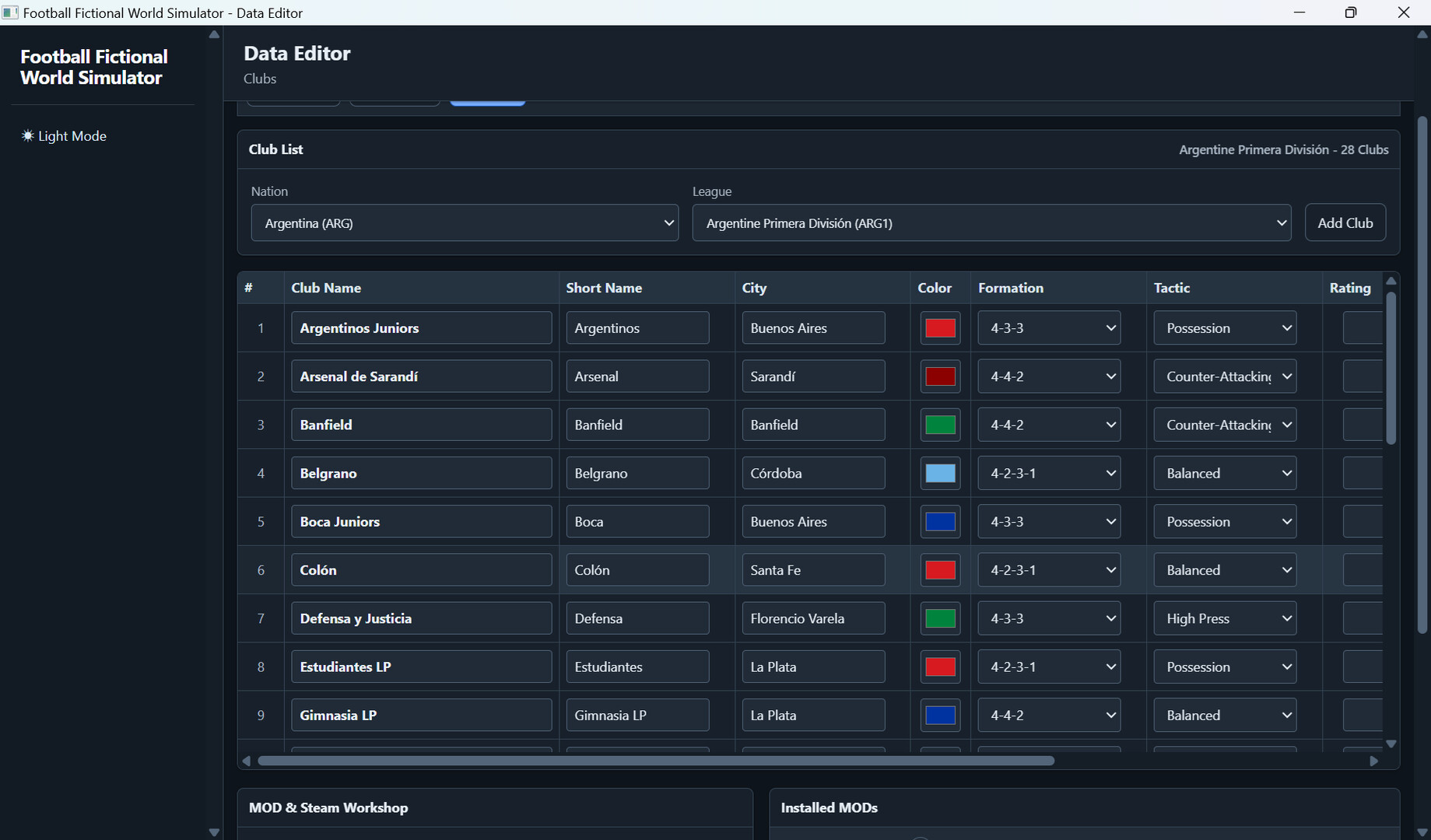 Football Fictional World Simulator screenshot 21