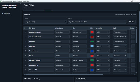 Football Fictional World Simulator screenshot 21
