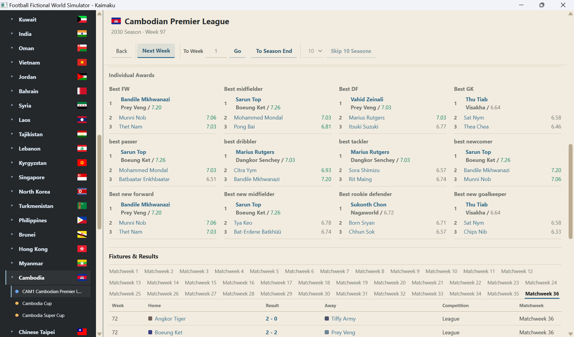 Football Fictional World Simulator screenshot 18