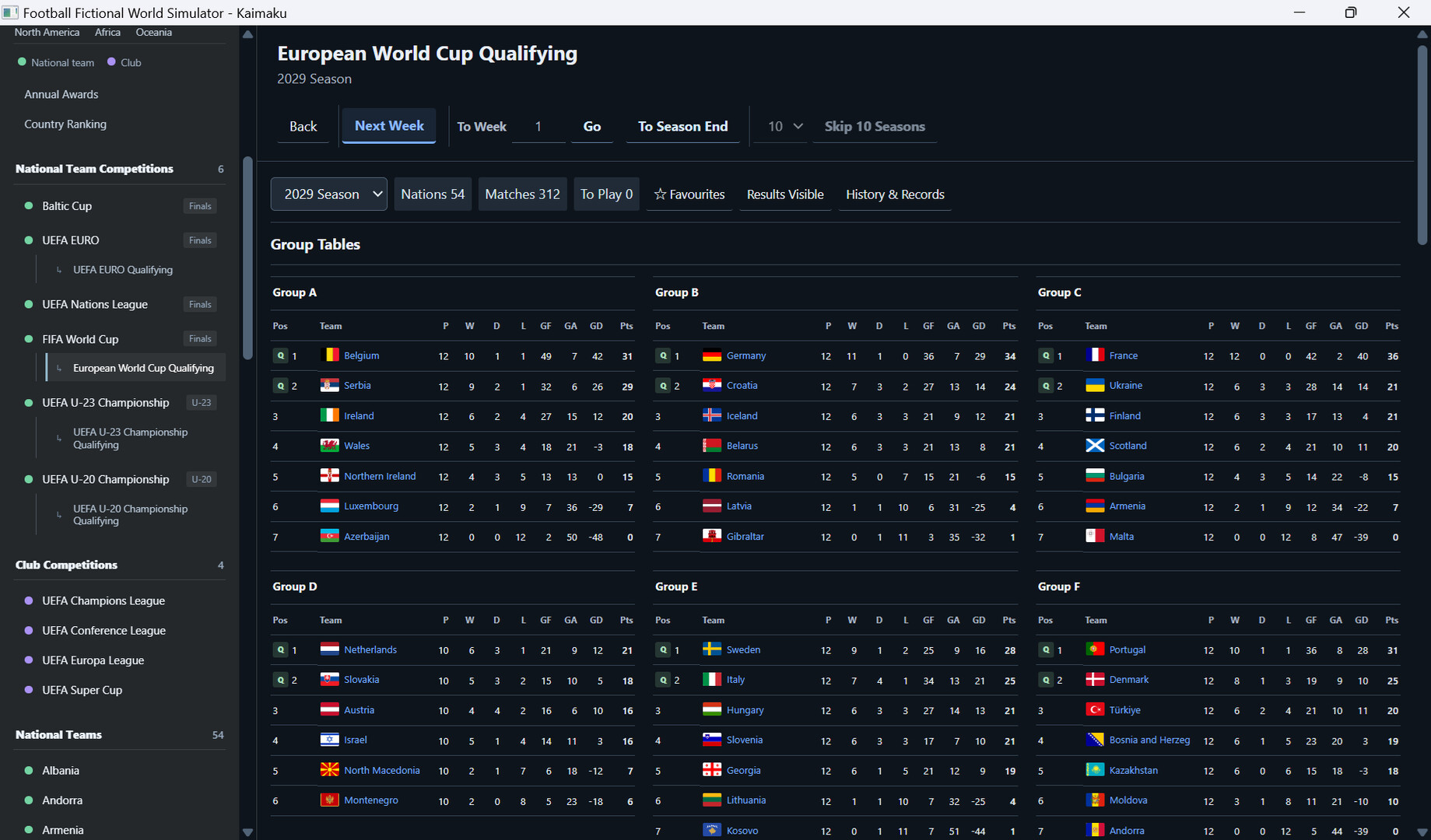 Football Fictional World Simulator screenshot 7