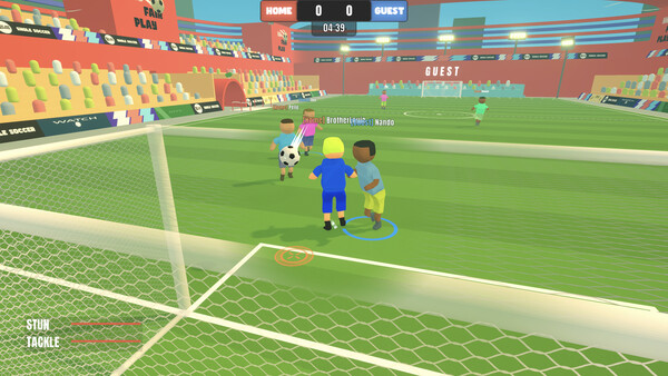 Shole Soccer — scramble in front of goal