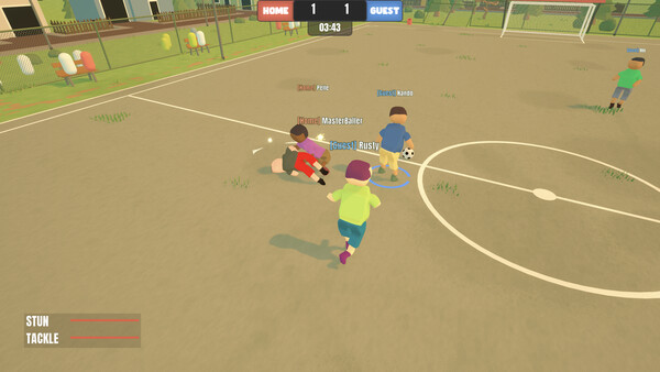 Shole Soccer — crowded midfield