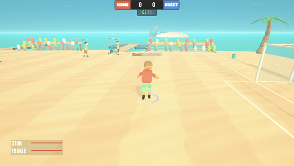 Shole Soccer — lining up on the beach court