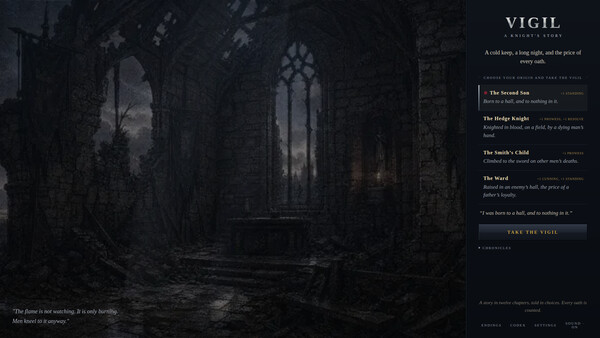 Vigil: 어느 기사의 이야기 데모 스크린샷 1