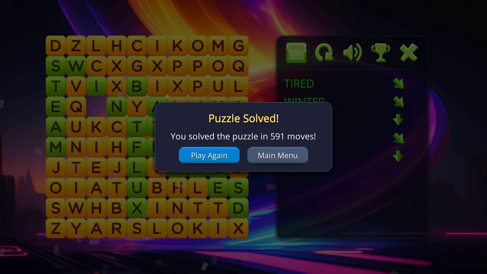 Slide Words screenshot