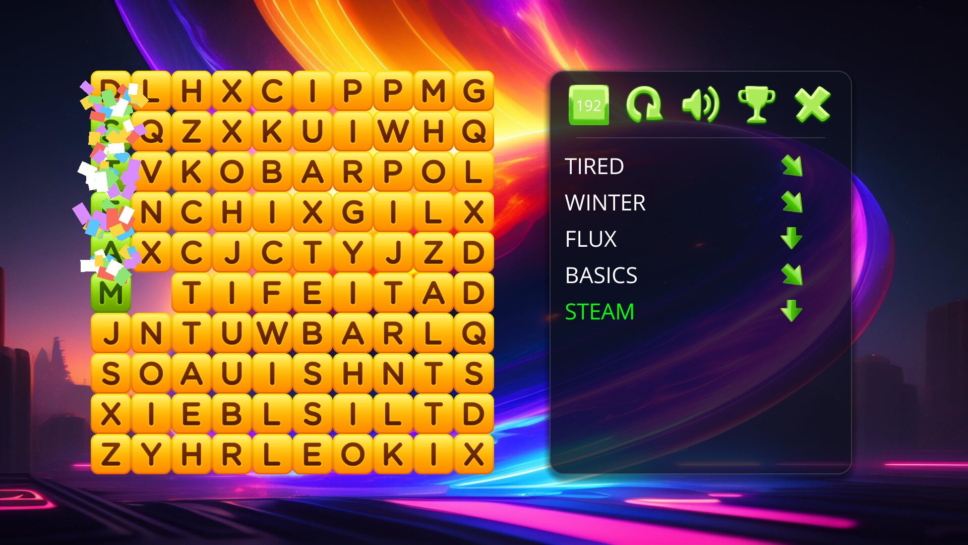 Slide Words screenshot