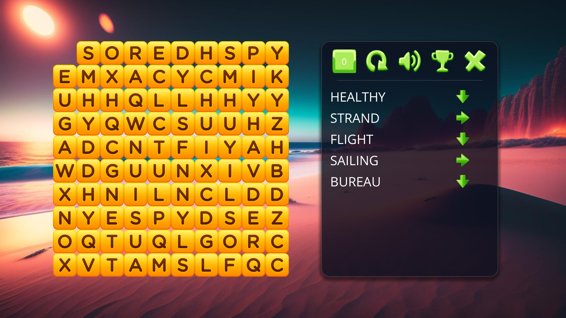 Slide Words screenshot