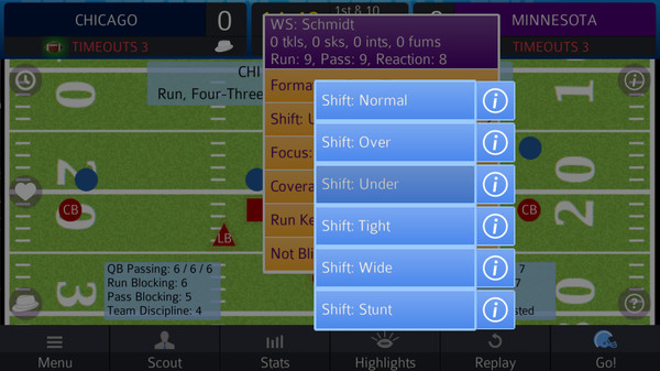 Screenshot z Pro Strategy Football 2016