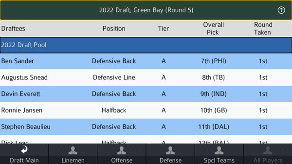 Screenshot z Pro Strategy Football 2016
