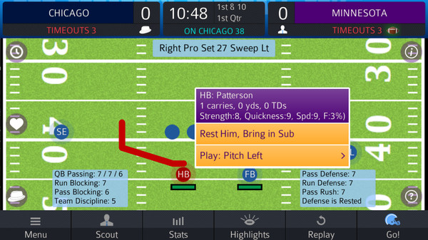 Screenshot z Pro Strategy Football 2016
