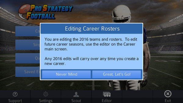Screenshot z Pro Strategy Football 2016