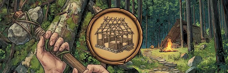 Robinson Survival - camp and buildings