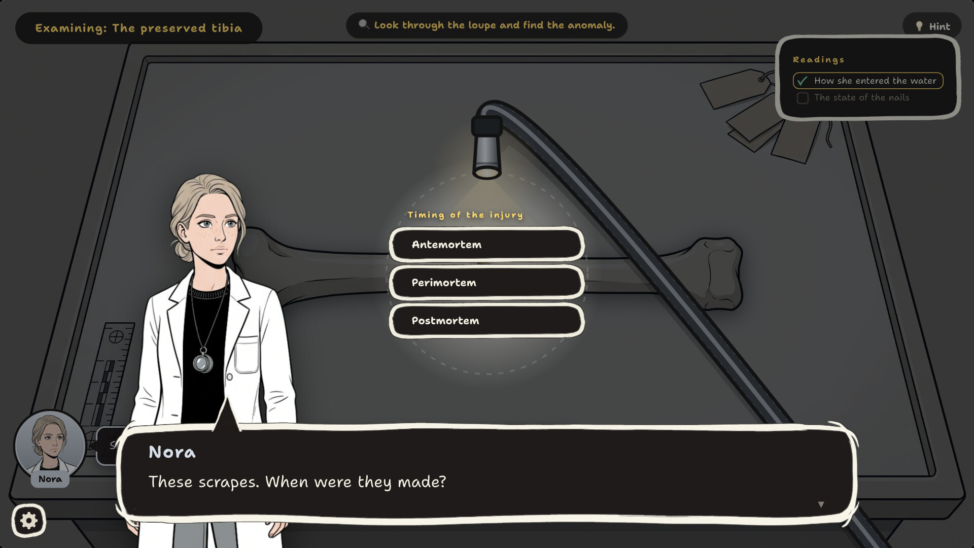 Screenshot of Bone to Pick: Forensic Case Files