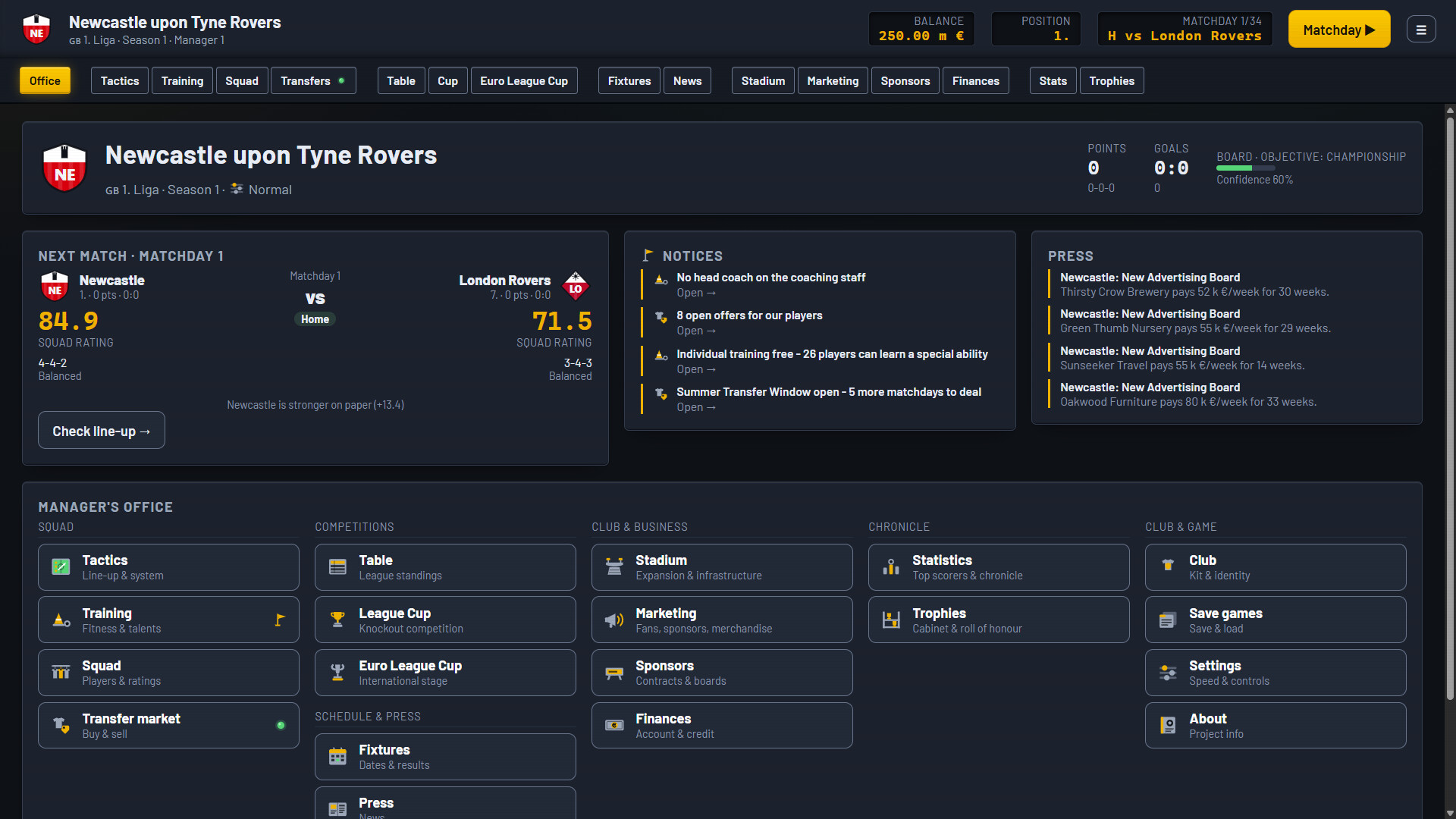 HALFTIME Manager screenshot 3