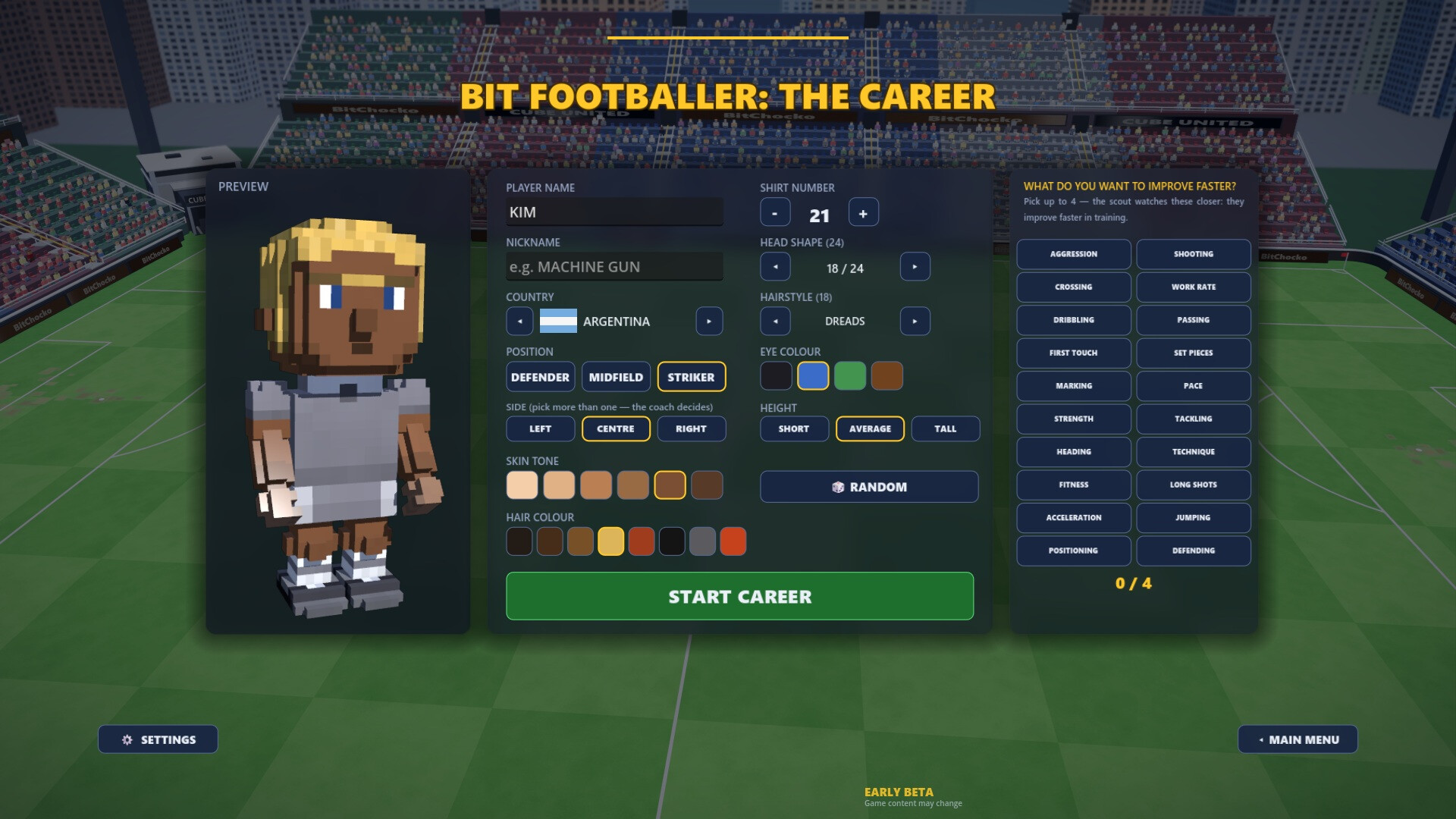 Bit Footballer: The Careerのスクリーンショット 1