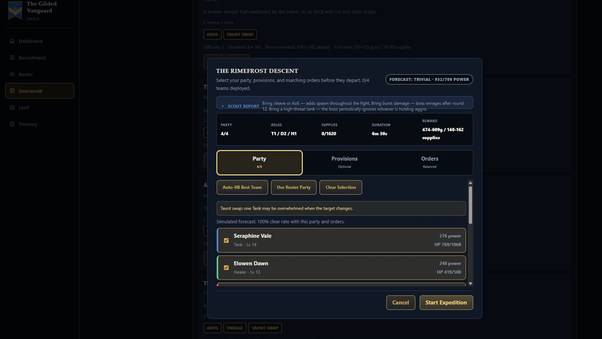 Guild Management Simulator screenshot