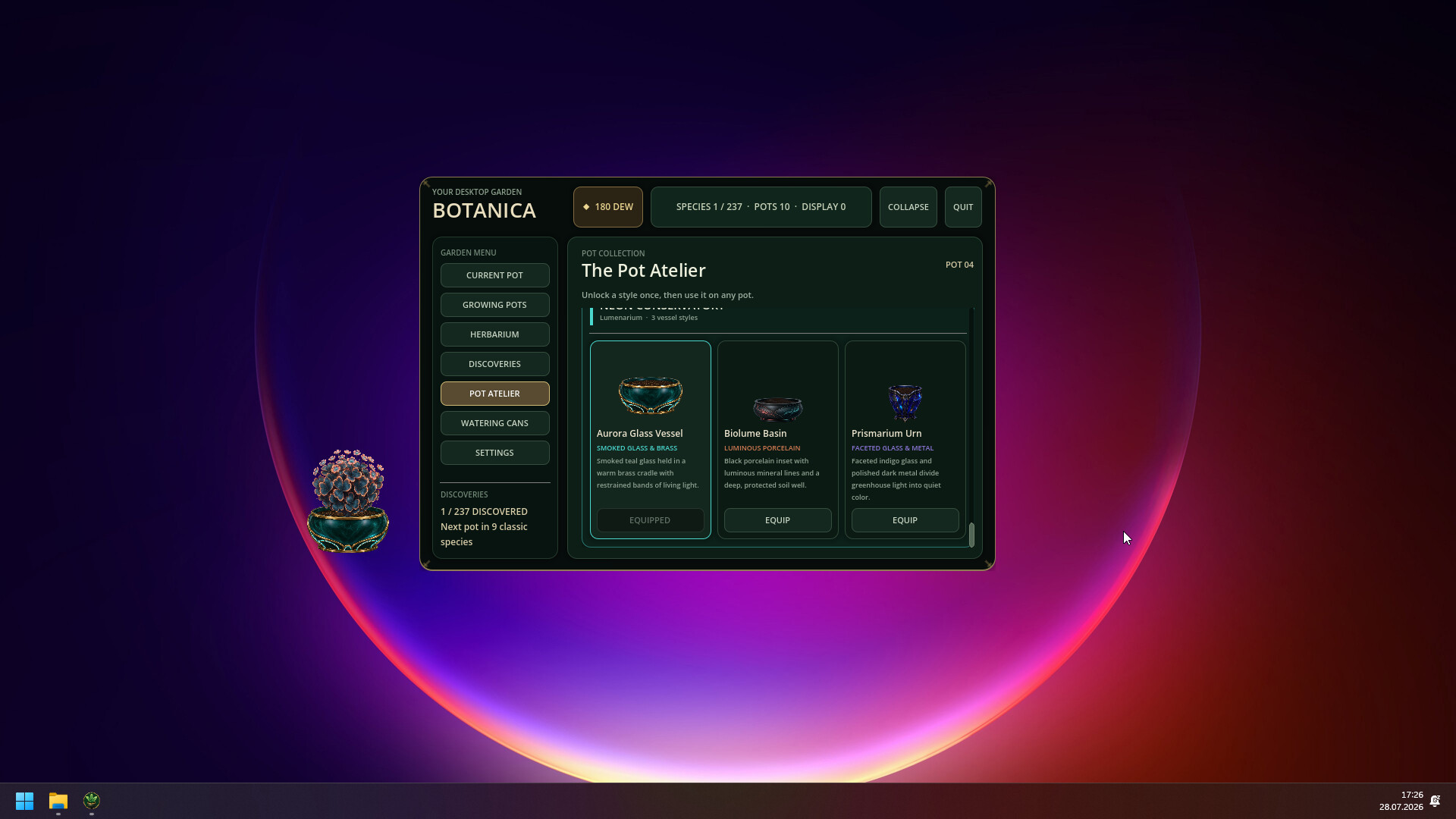 Daily Botanica - Neon Conservatory Featured Screenshot #1