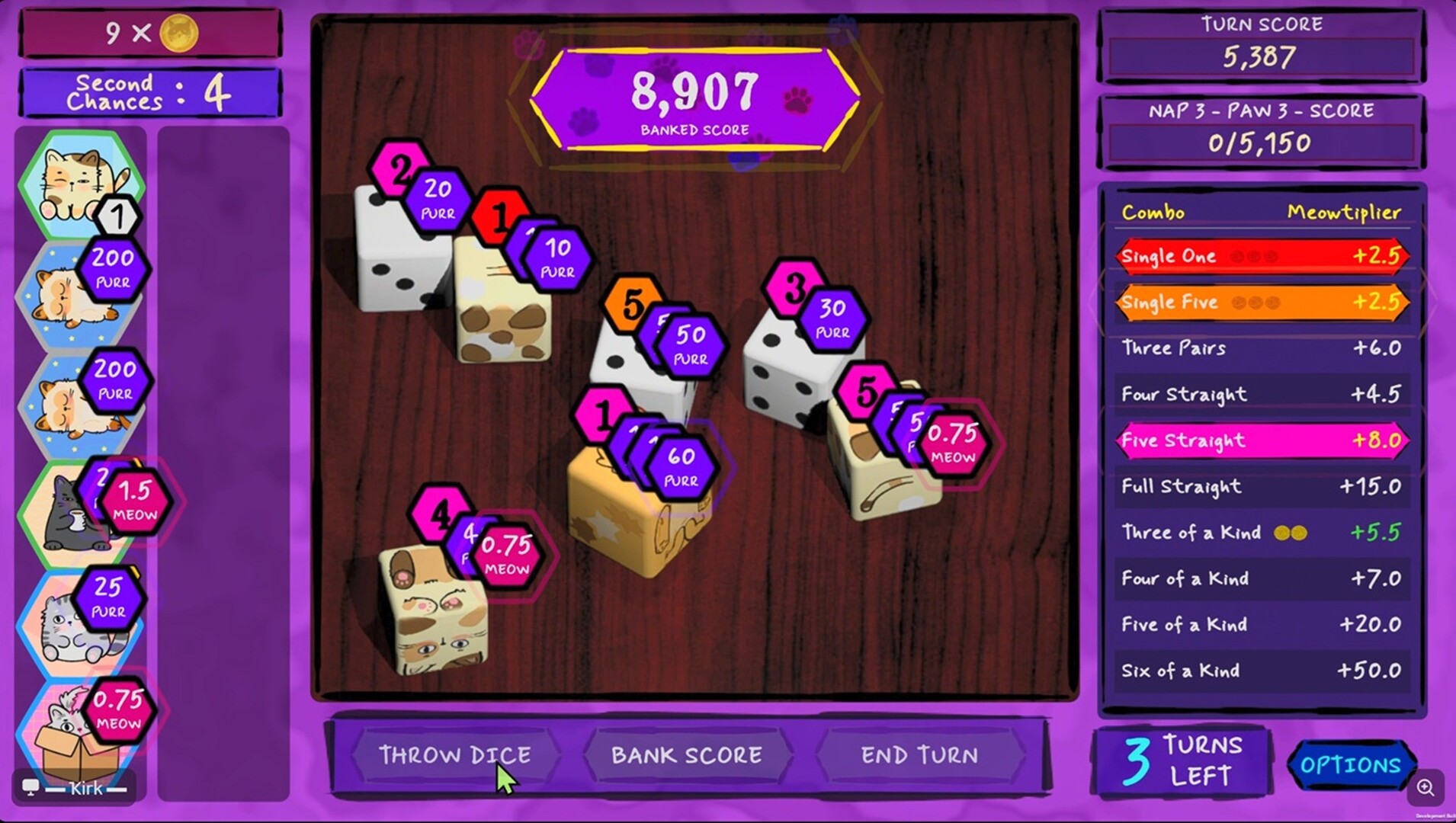 Purrfect Dice screenshot 1