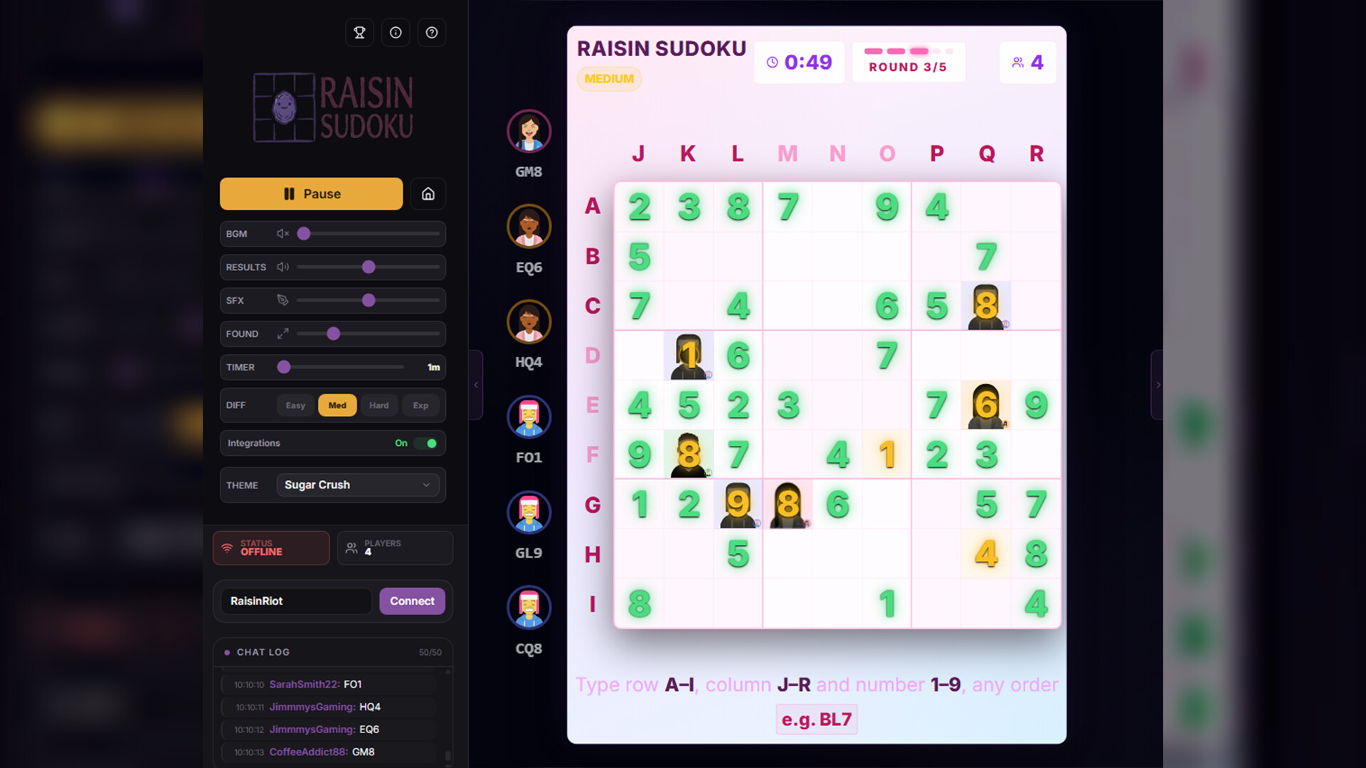 Raisin Sudoku screenshot