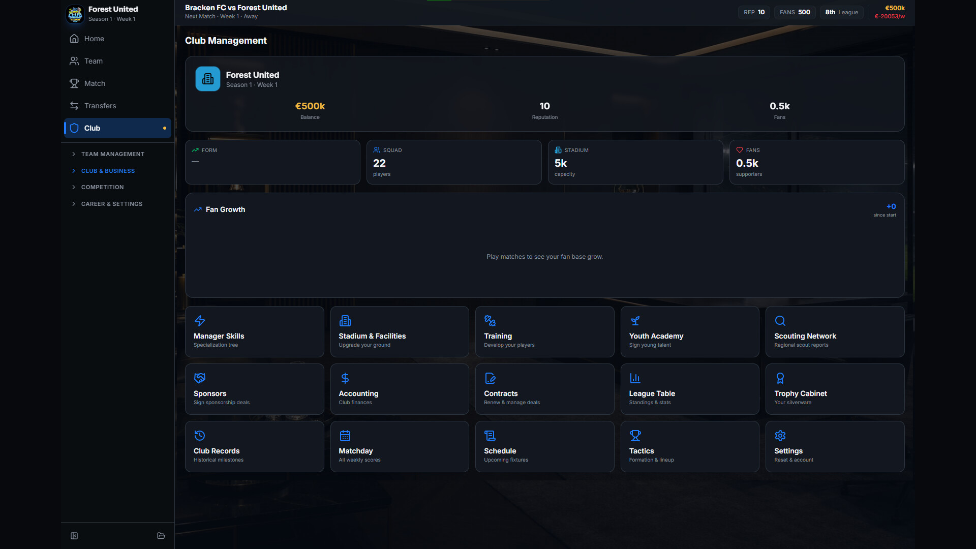 Goalcrest: Club Management Tycoon screenshot 9