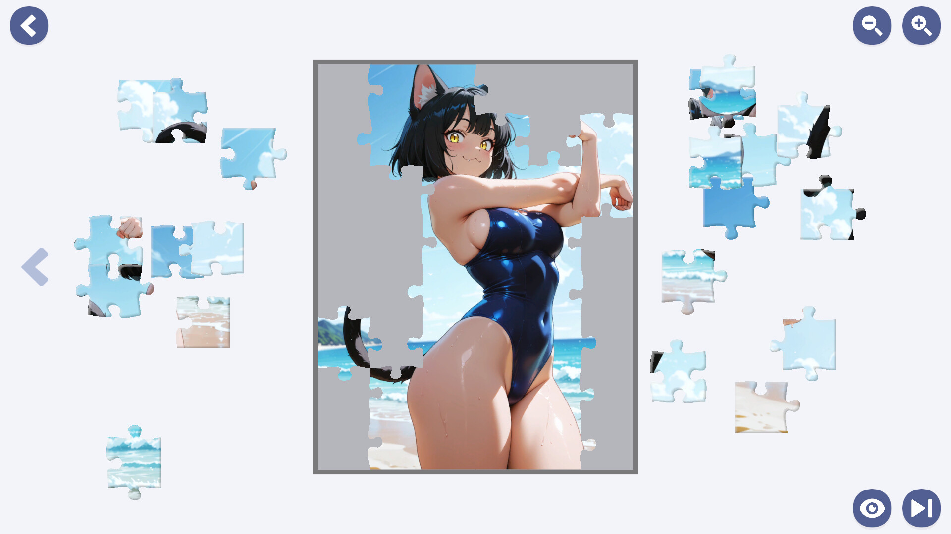 Fancy's Monster Girl Beach Jigsaw Puzzle screenshot #3