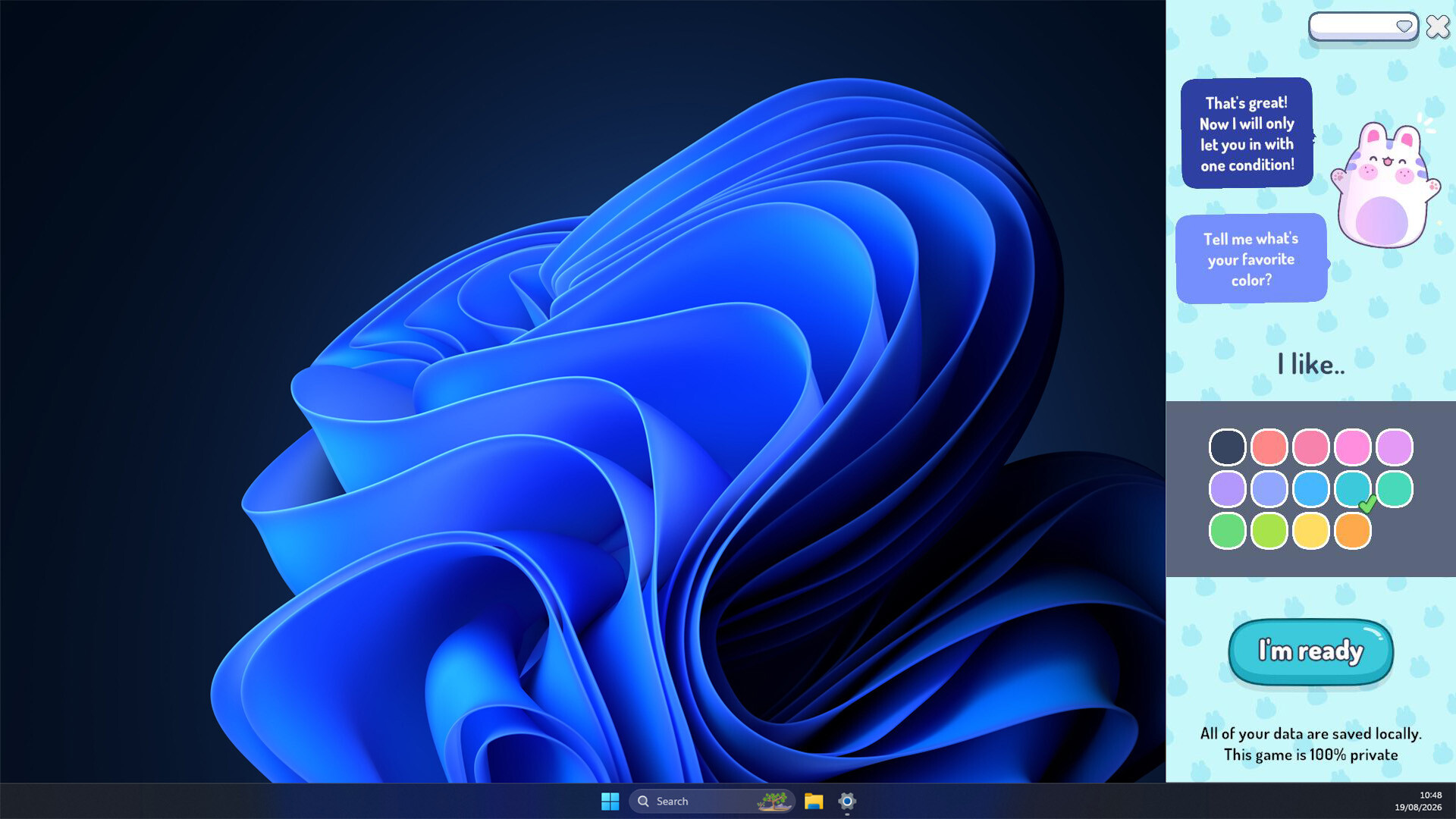 Cozy Cottontail Desktop screenshot #1