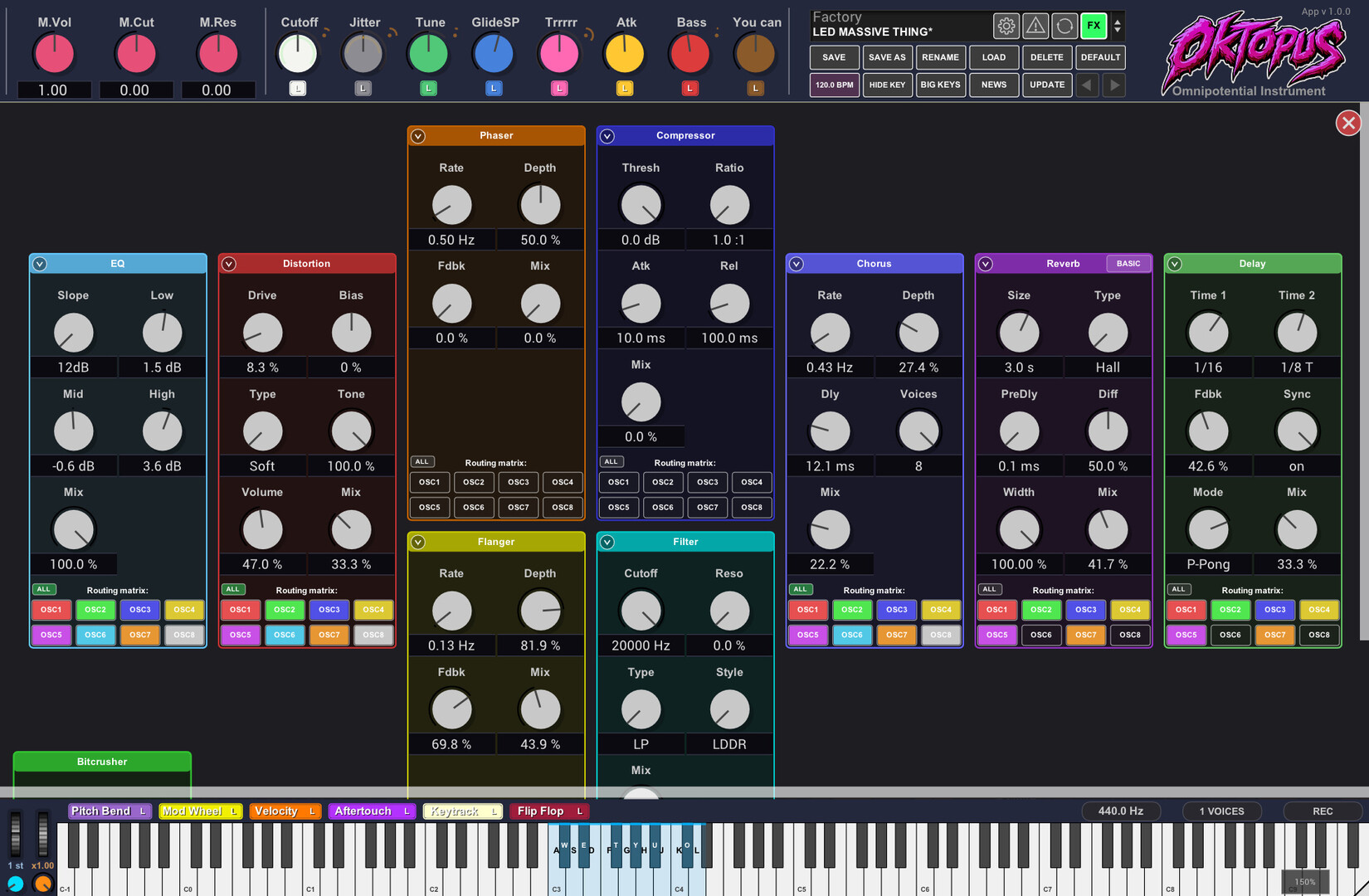 Oktopus Synthesizer Standalone screenshot 1