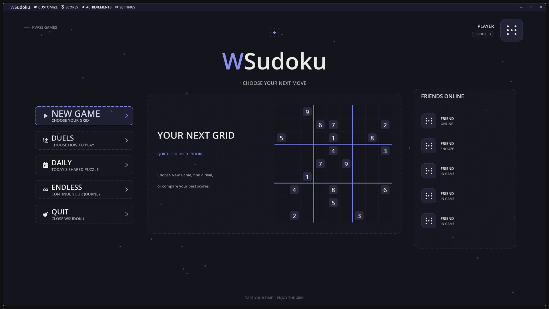 WSudoku screenshot 1