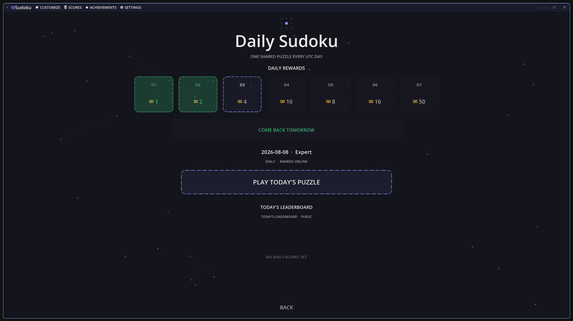 WSudoku screenshot 5