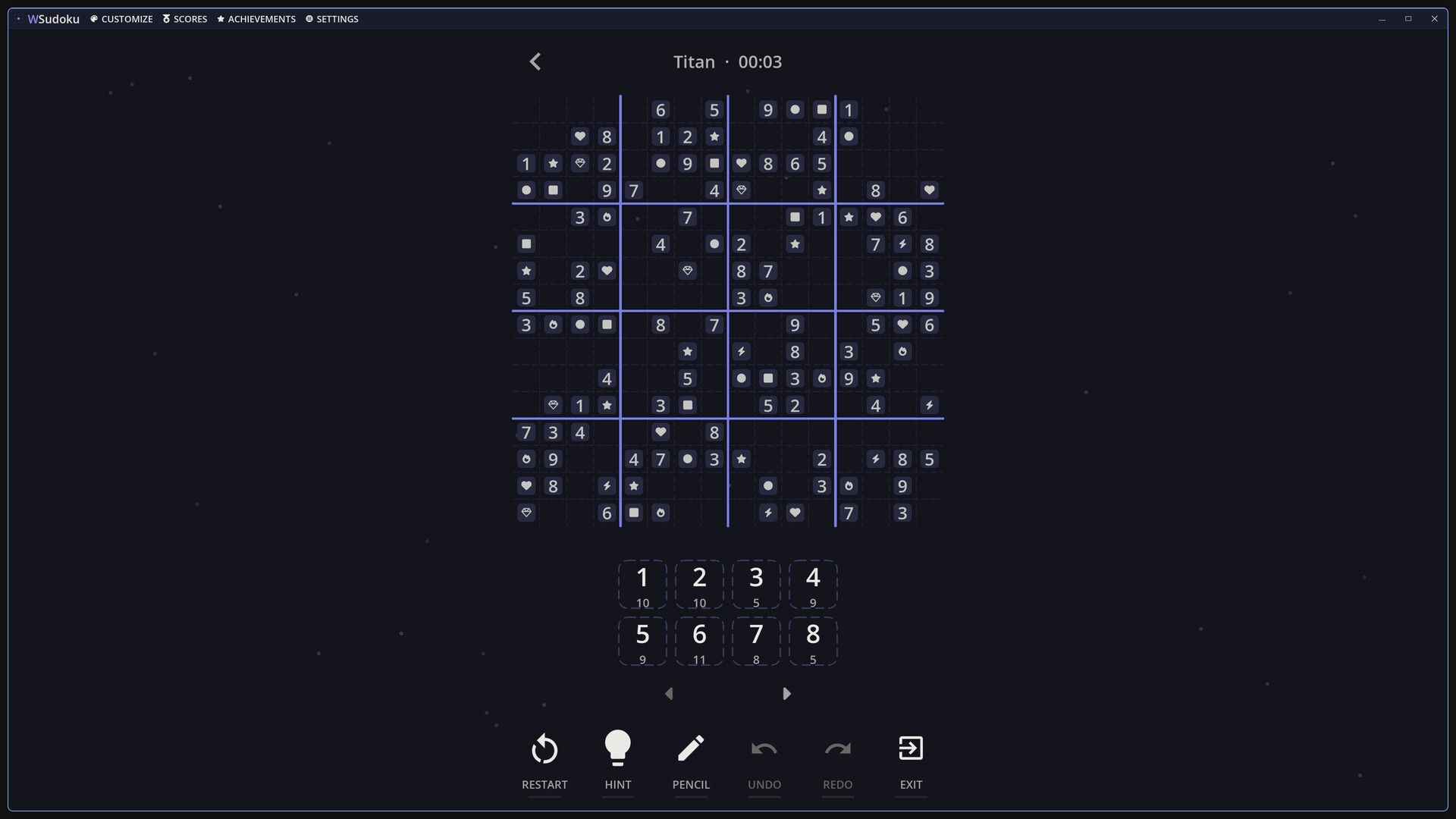 WSudoku screenshot 4