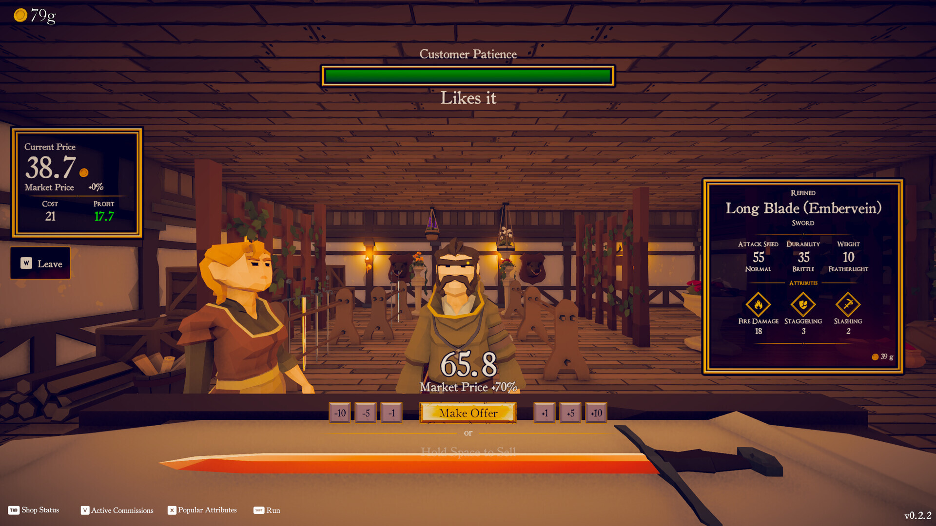 Official Fantasy Weaponsmith Simulator demo screenshot