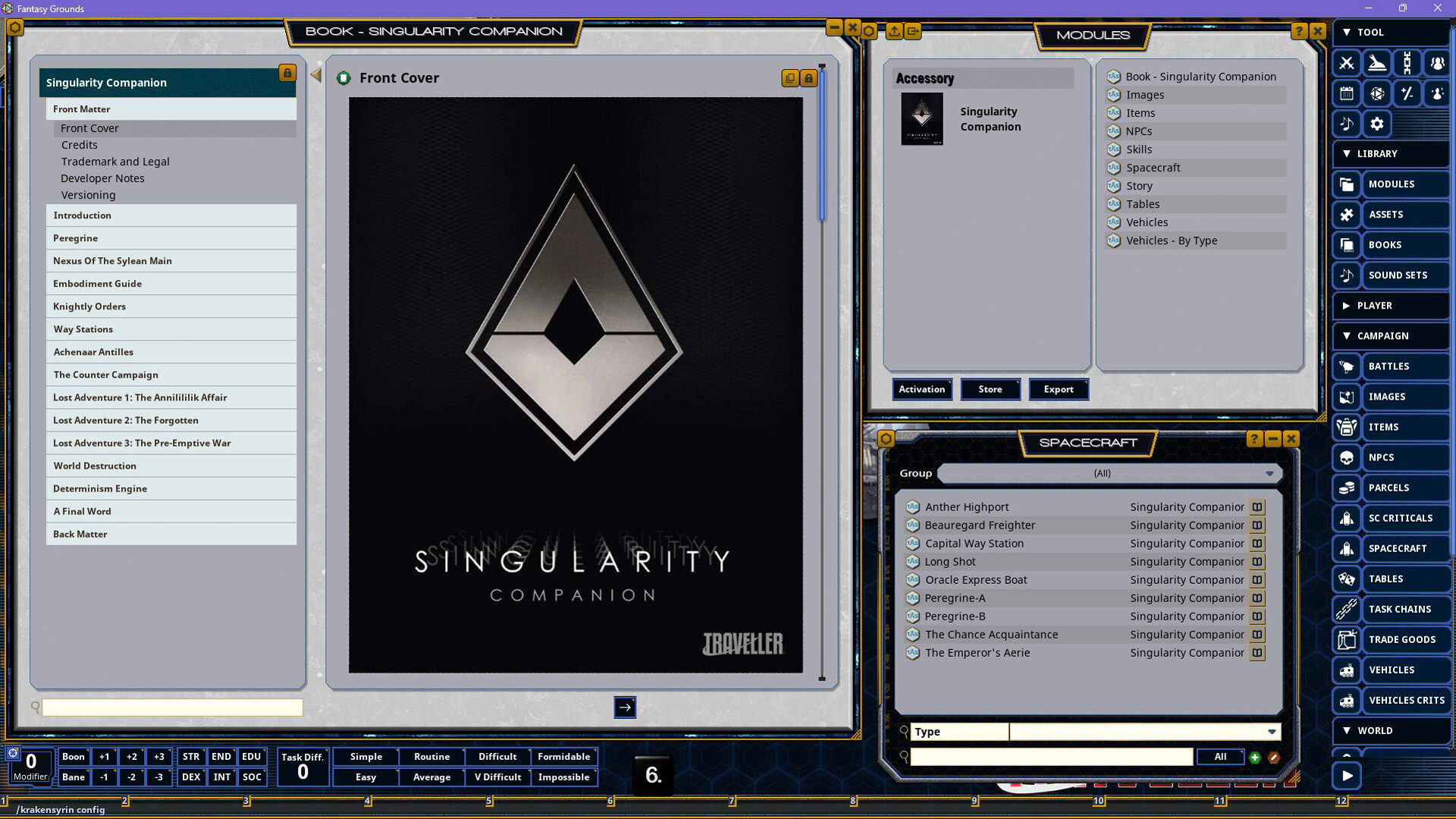 Fantasy Grounds - Traveller - Singularity Companion Featured Screenshot #1