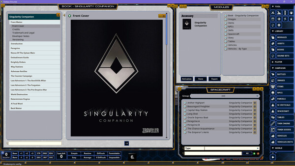 Fantasy Grounds - Traveller - Singularity Companion screenshot 1