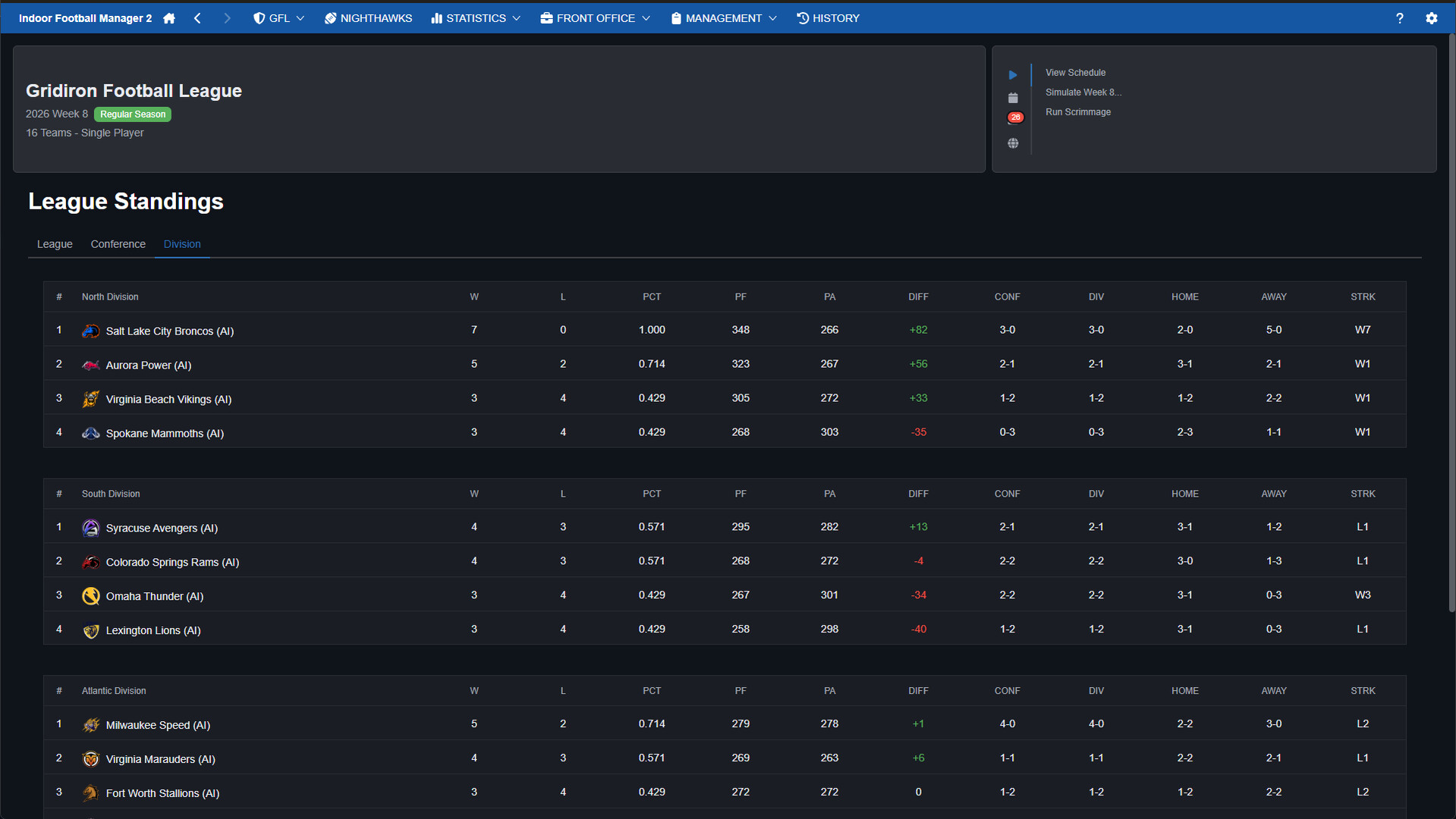 Indoor Football Manager 2 screenshot