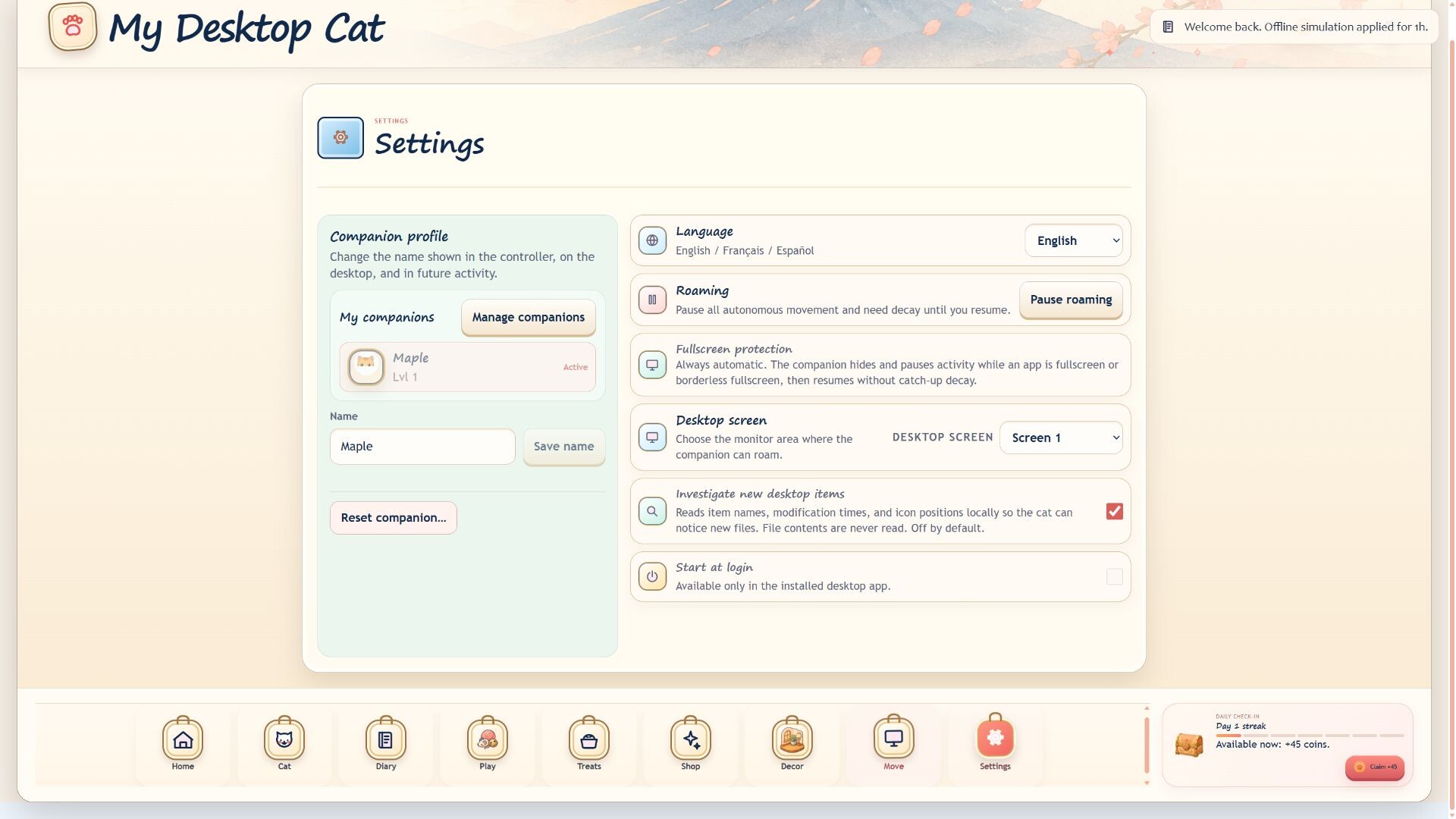 My Desktop Cat screenshot 1