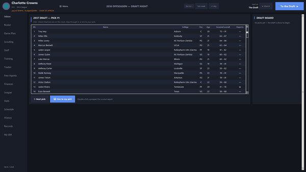 Hoops GM screenshot 1