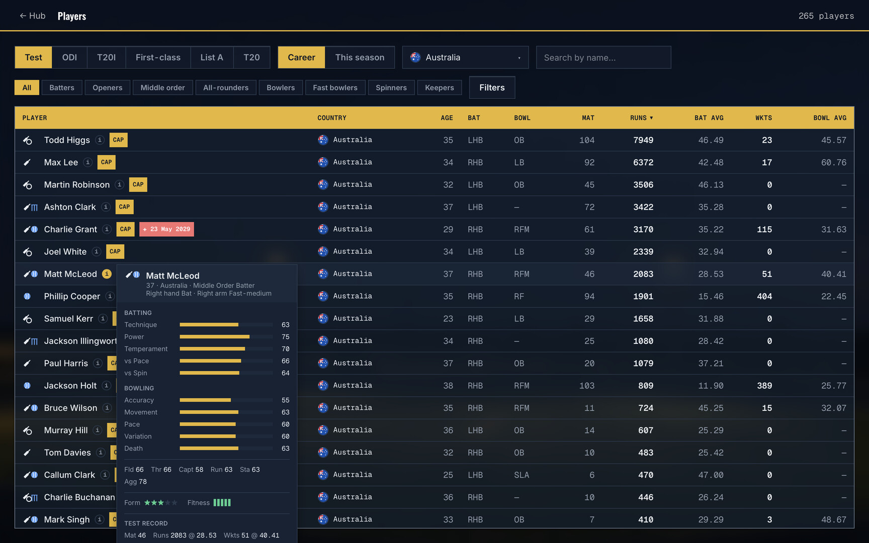 Cricket Team Manager screenshot #11